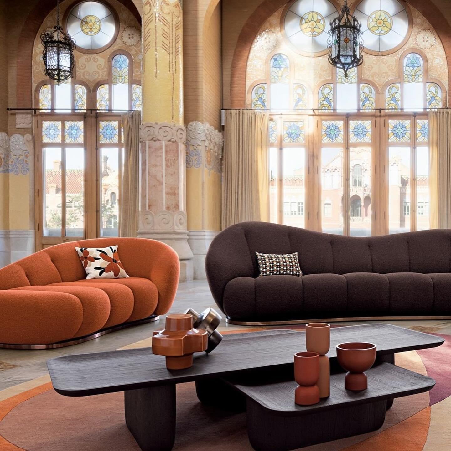 Fetter vessels staged with Roche Bobois at Sant Pau, Barcelona